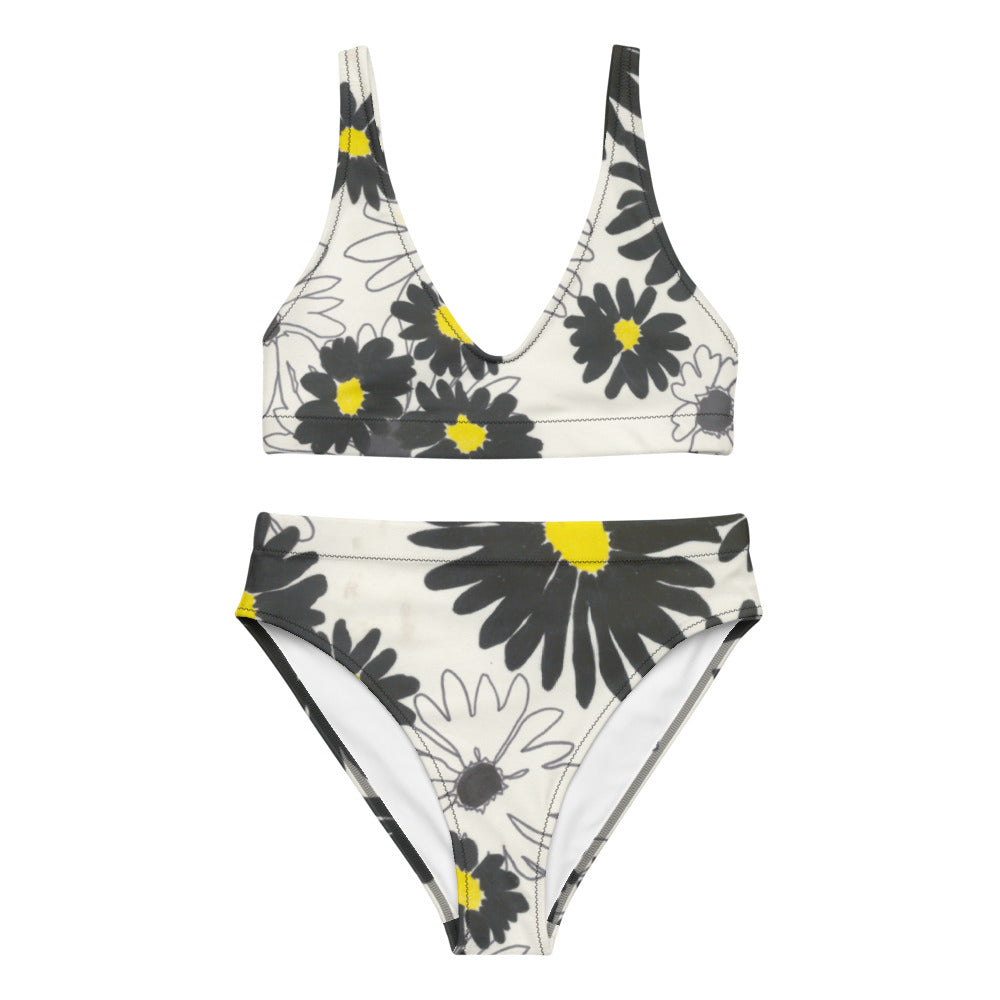 Daisy Recycled hi-waisted bikini bathing suit