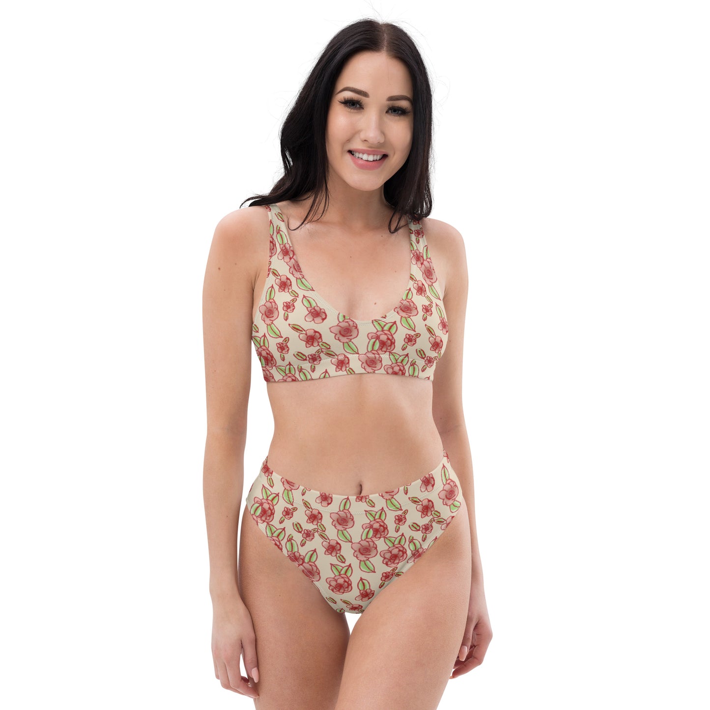 Spring Fling Recycled high-waisted bikini