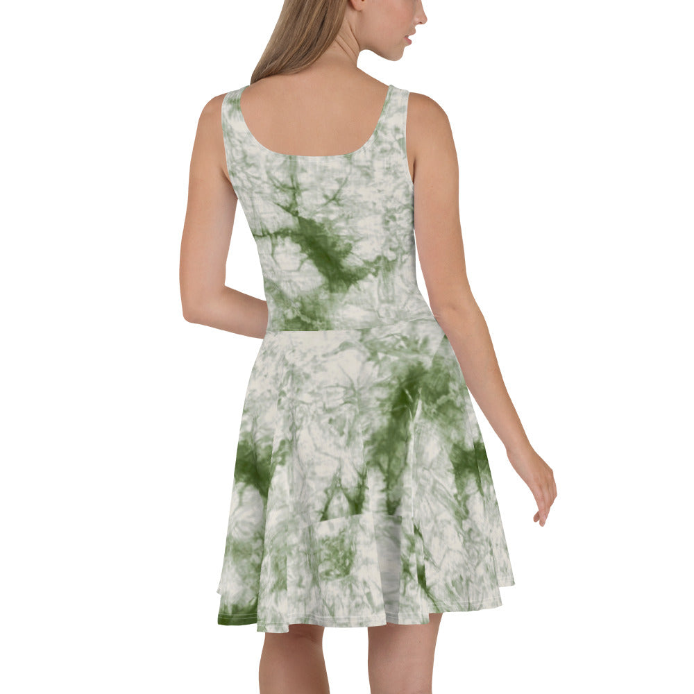 Sage Tie Dye Skater Dress