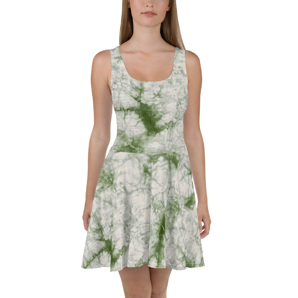Sage Tie Dye Skater Dress