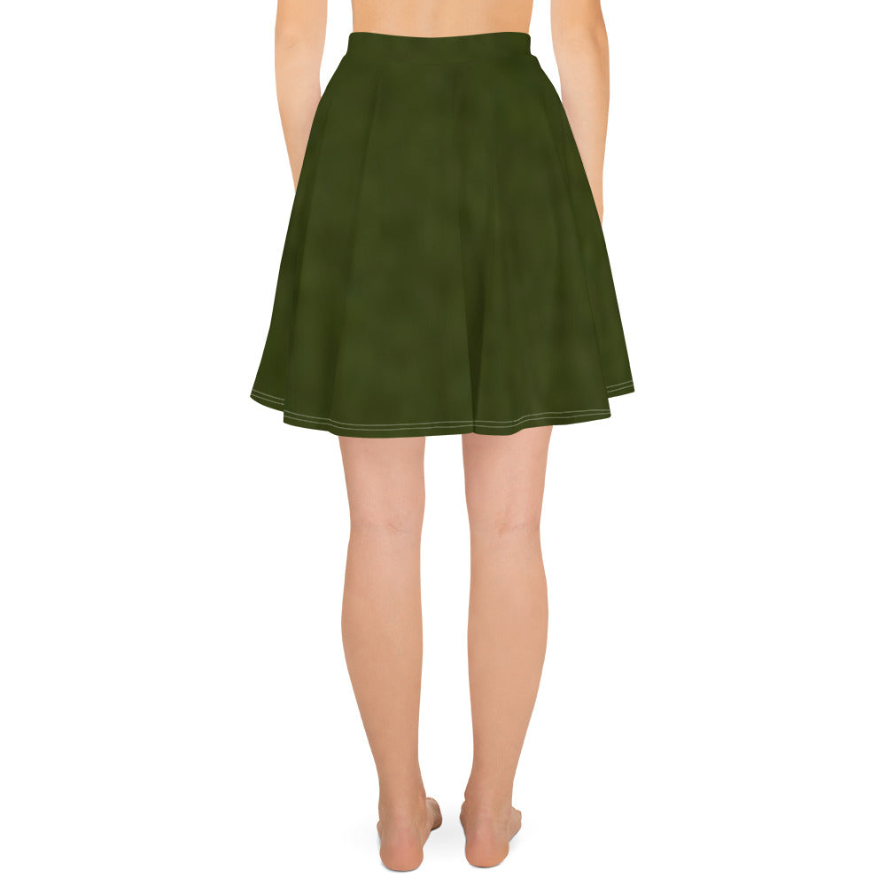Tree Hugging Forest Green Skater Skirt
