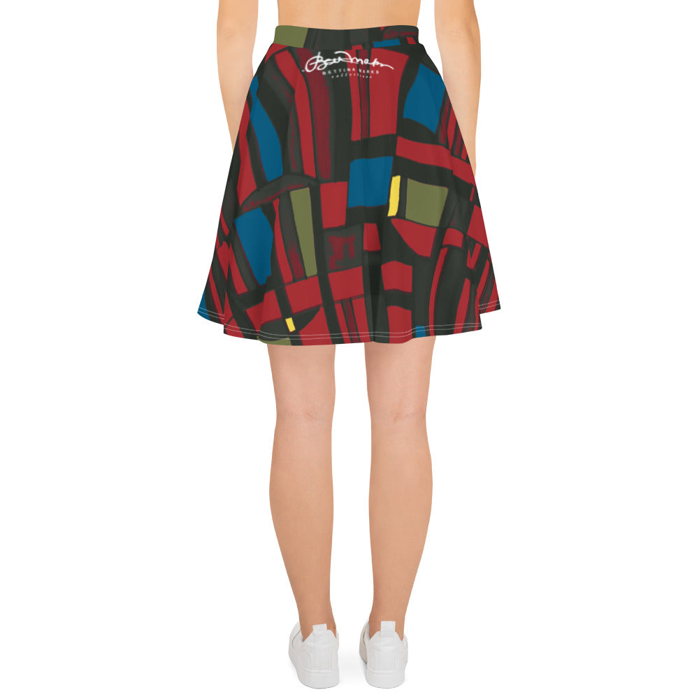 Spirited Geo Skater Skirt