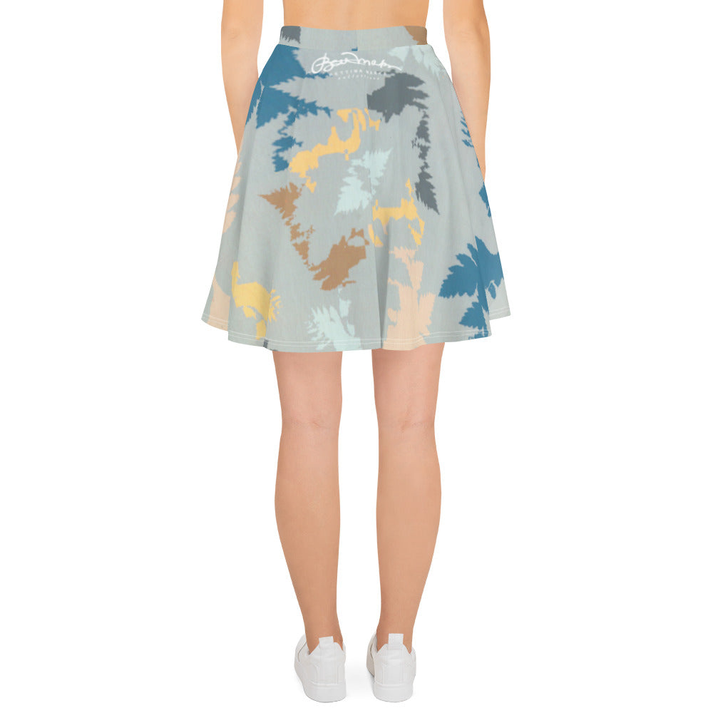 Abstract Forest Skater Skirt
