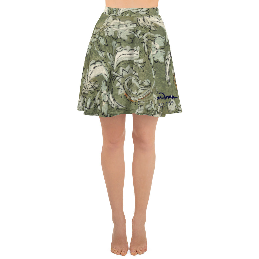 Floral Paisley Skater Skirt