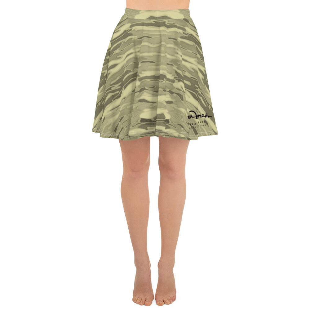 Khaki Lava Camouflage Skater Skirt