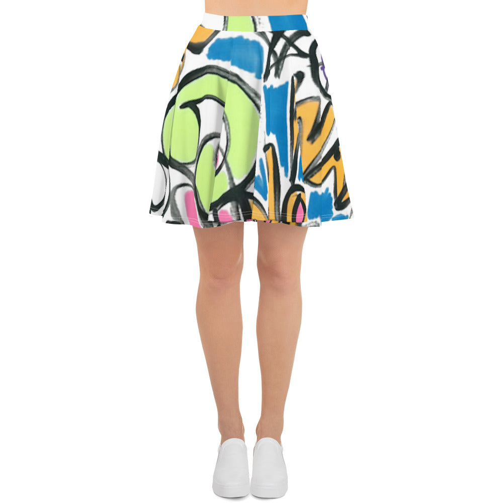 Stop War Now Graffiti Skater Skirt