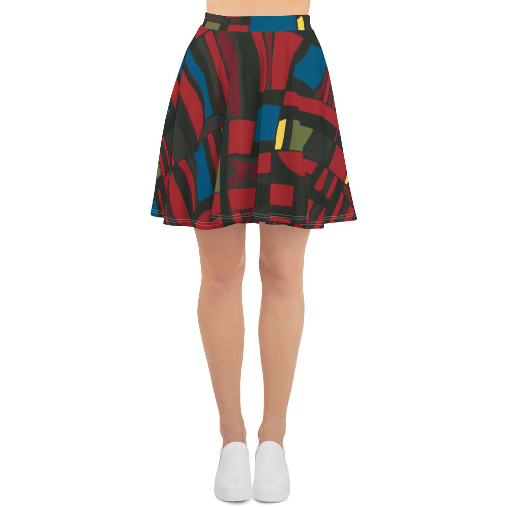 Spirited Geo Skater Skirt