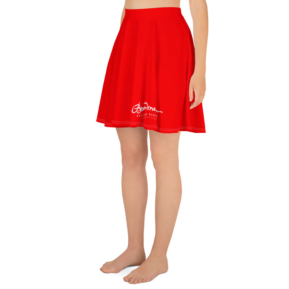 Breath of Fire Orange Skater Skirt