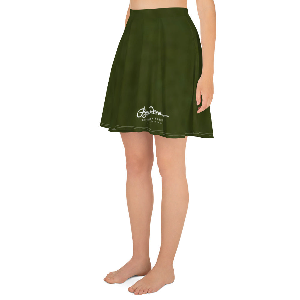 Tree Hugging Forest Green Skater Skirt