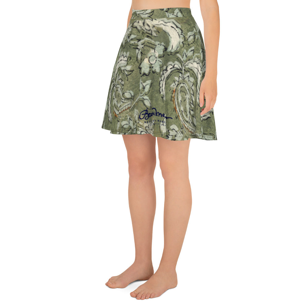Floral Paisley Skater Skirt