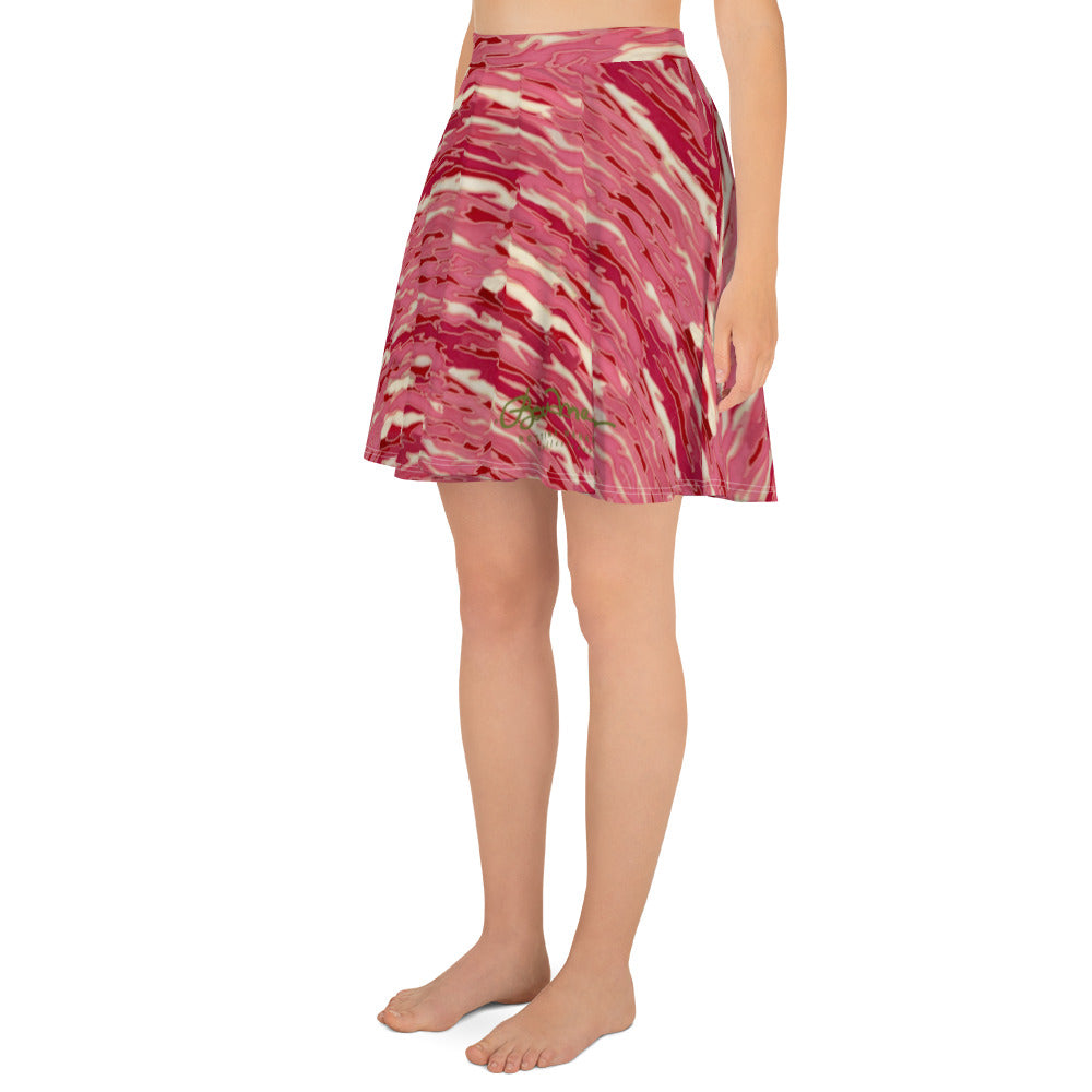 Pink Camouflage Lava Skater Skirt