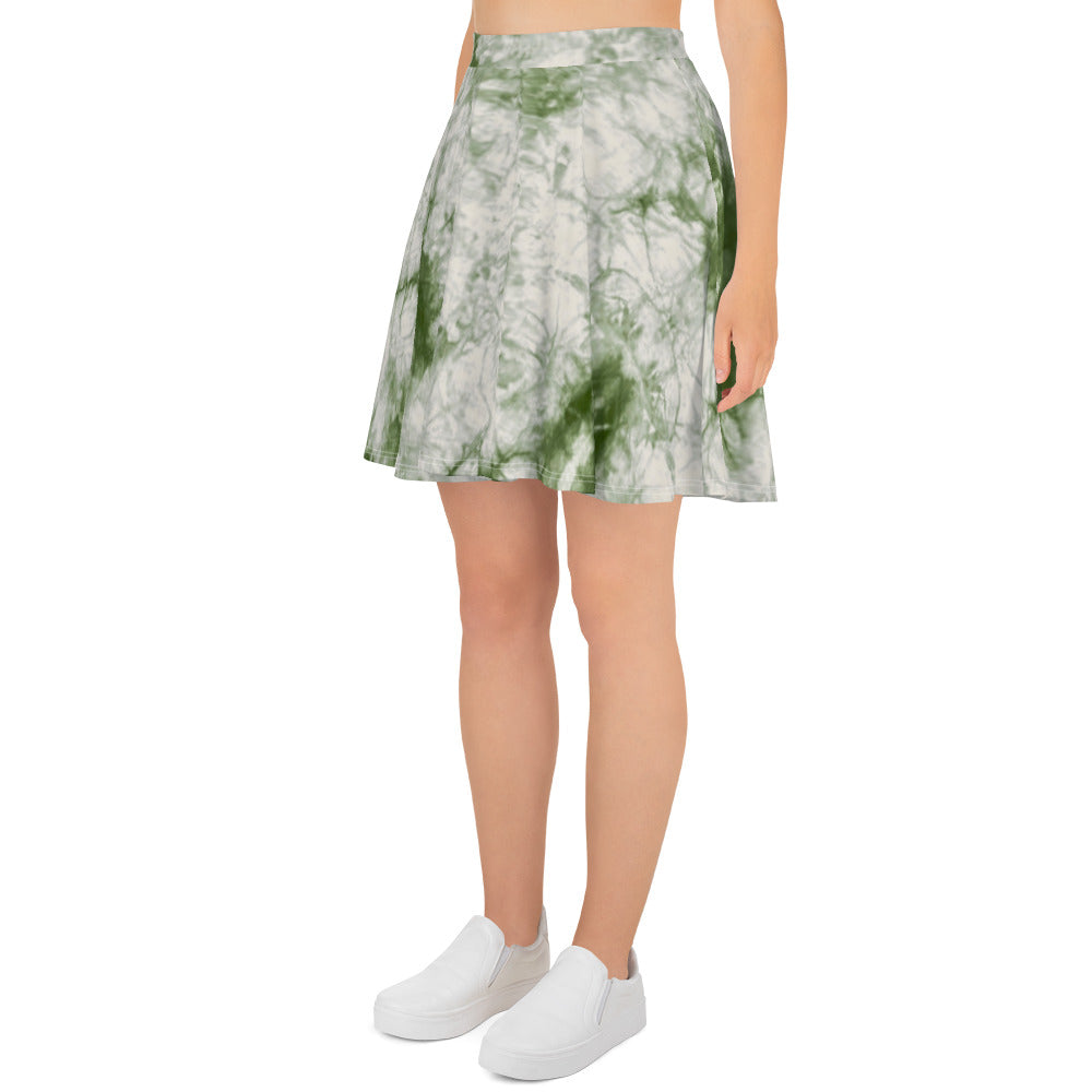 Sage Tie Dye Skater Skirt