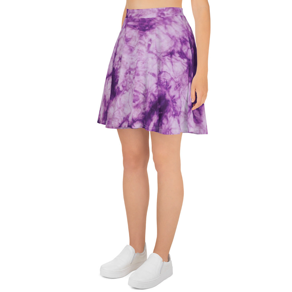 Purple Tie Dye Skater Skirt