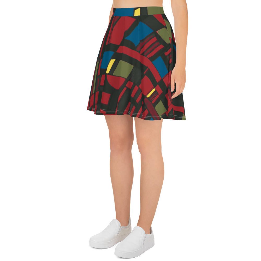 Spirited Geo Skater Skirt