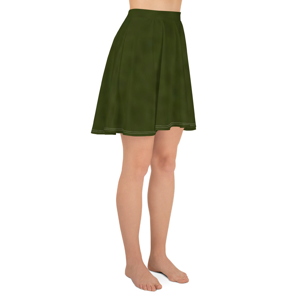 Tree Hugging Forest Green Skater Skirt
