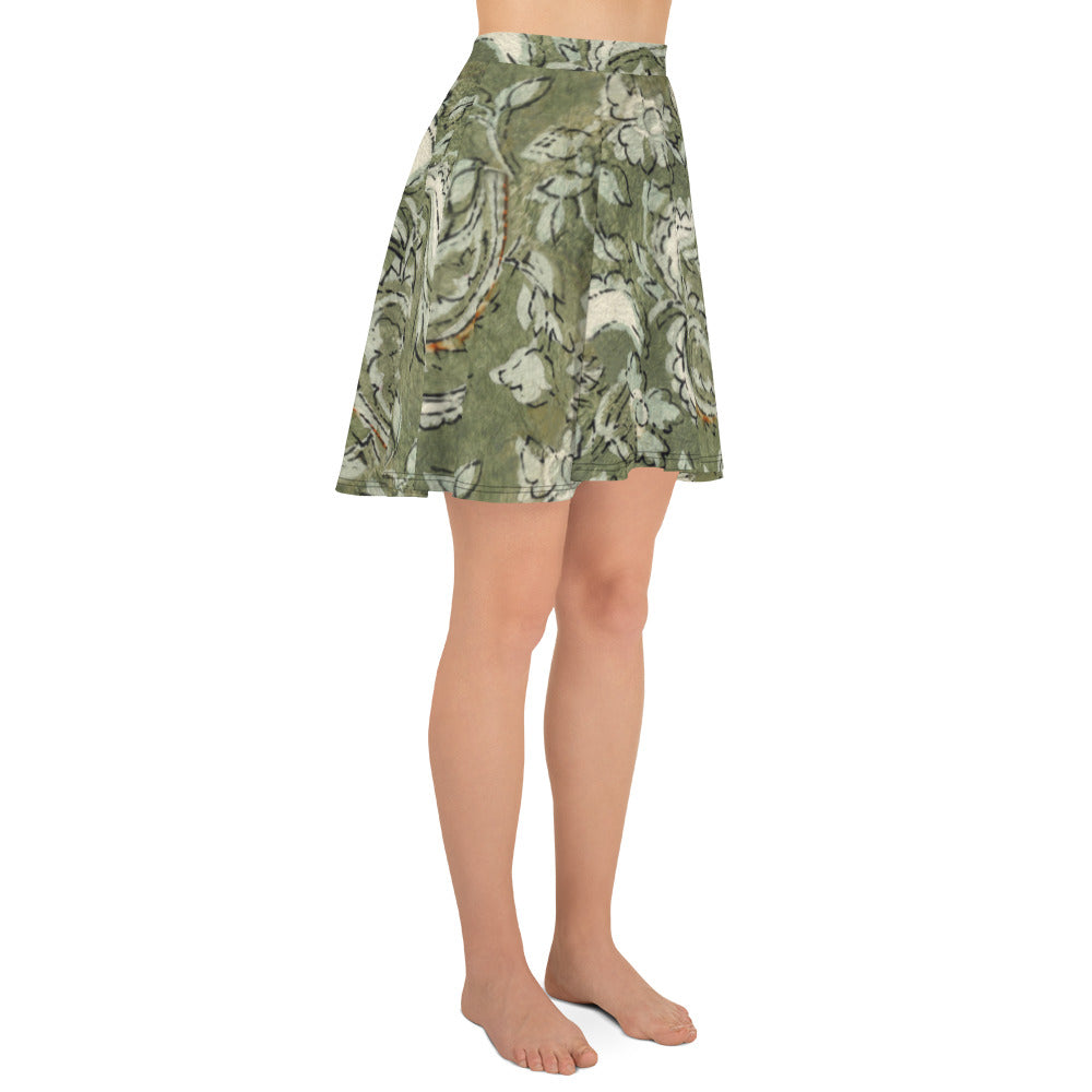 Floral Paisley Skater Skirt