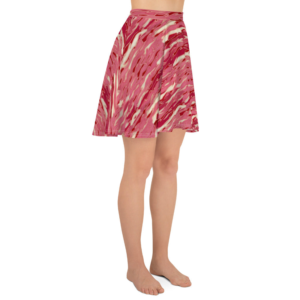 Pink Camouflage Lava Skater Skirt