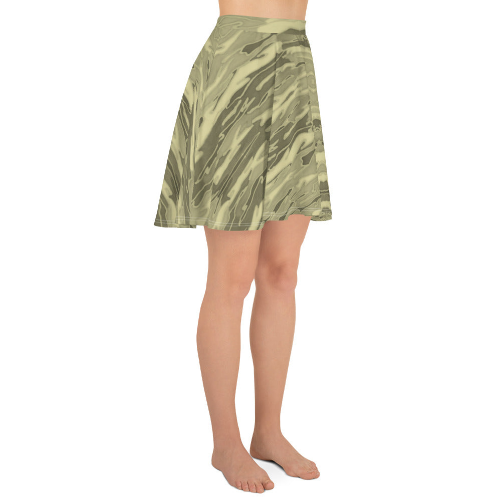 Khaki Lava Camouflage Skater Skirt