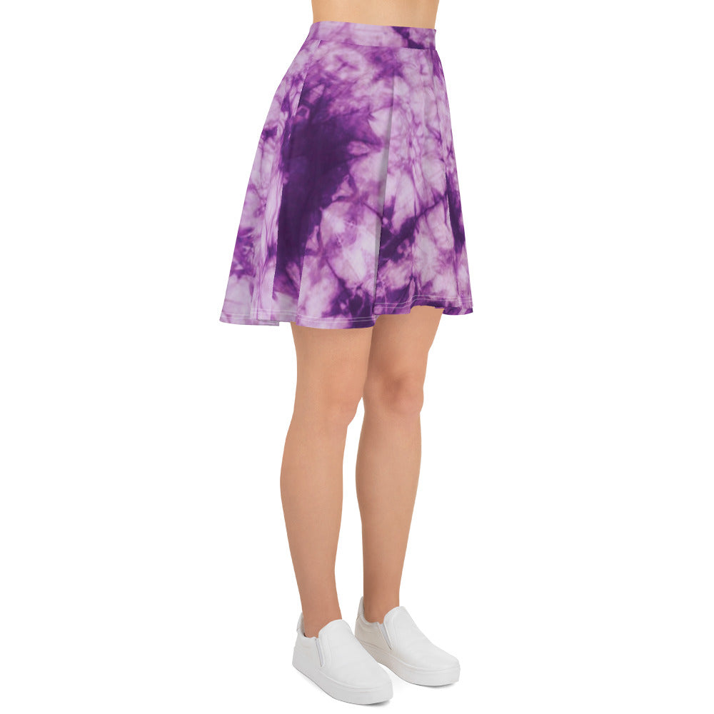 Purple Tie Dye Skater Skirt
