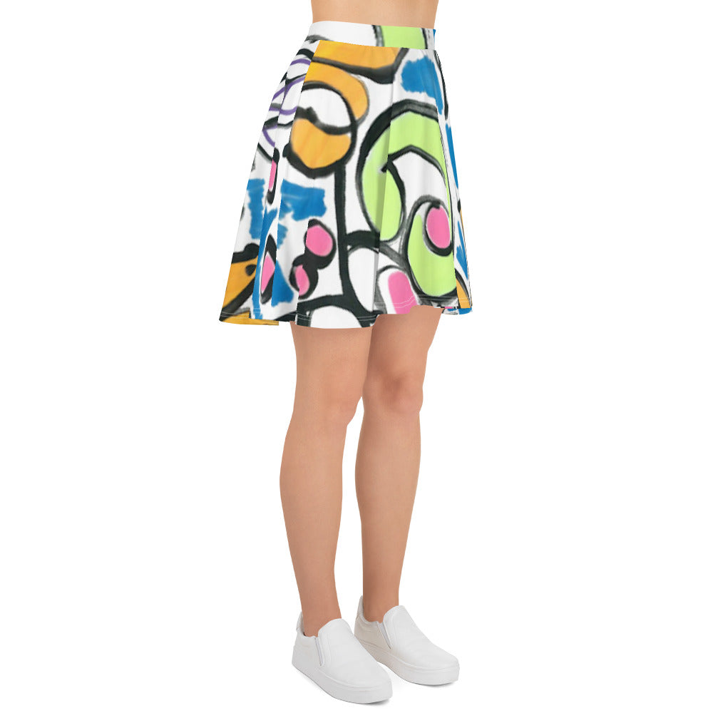 Stop War Now Graffiti Skater Skirt