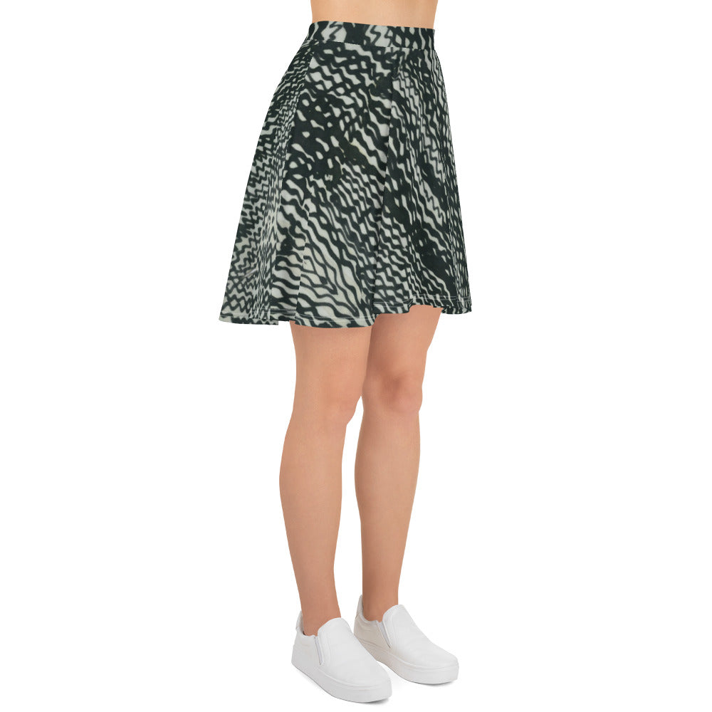 Tire Scribbles Skater Skirt