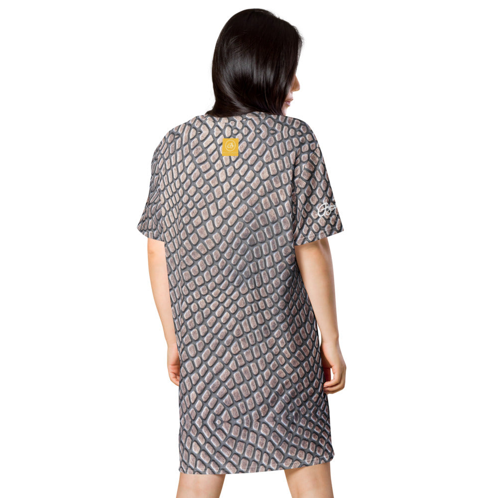 Croc Print T-shirt dress