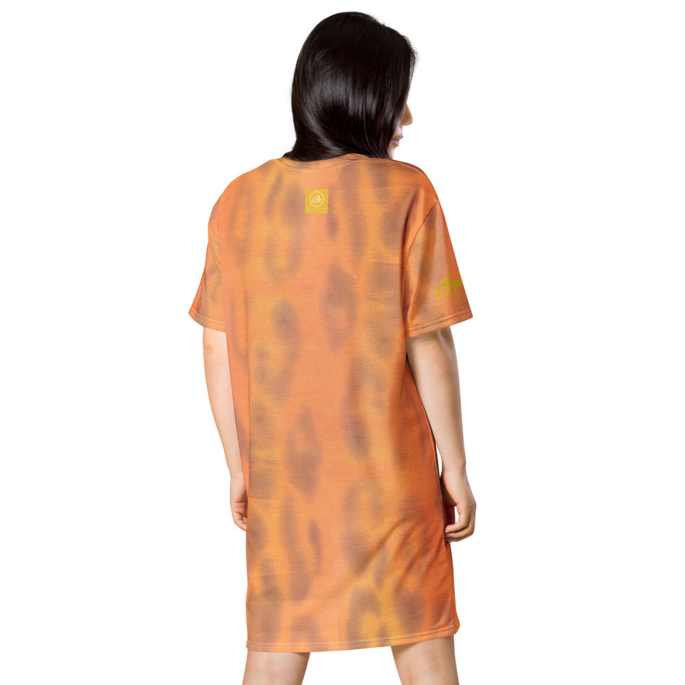 Ombré leopard T-shirt dress