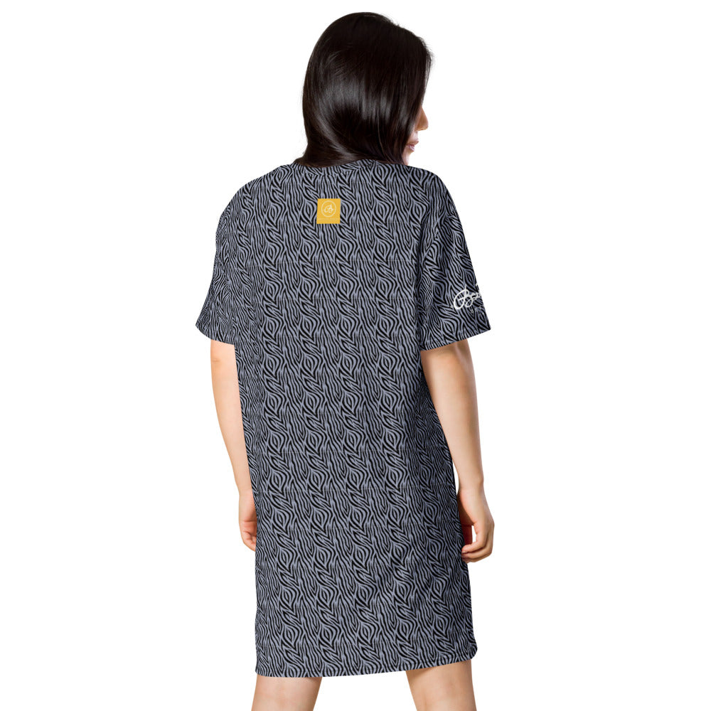 Grey Zebra T-shirt dress