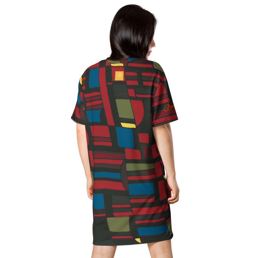 Spirited Geo T-shirt dress