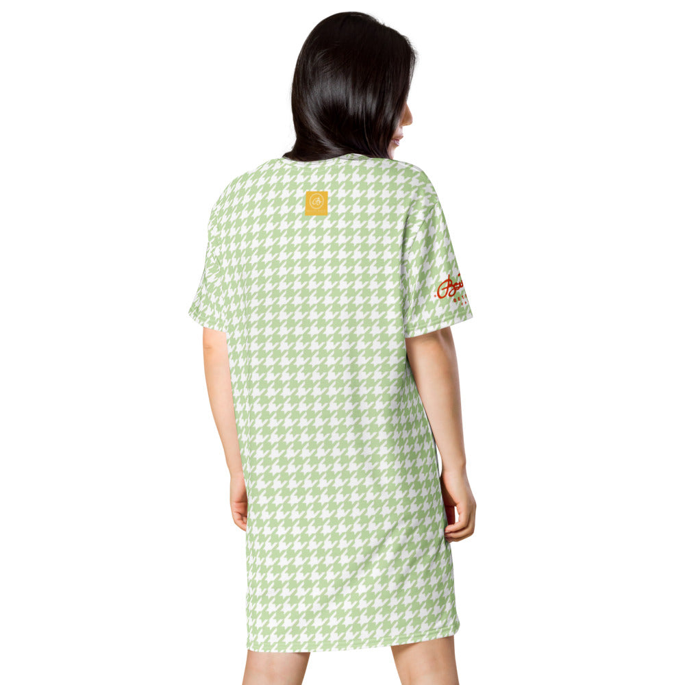 Butterfly Houndstooth T-shirt dress