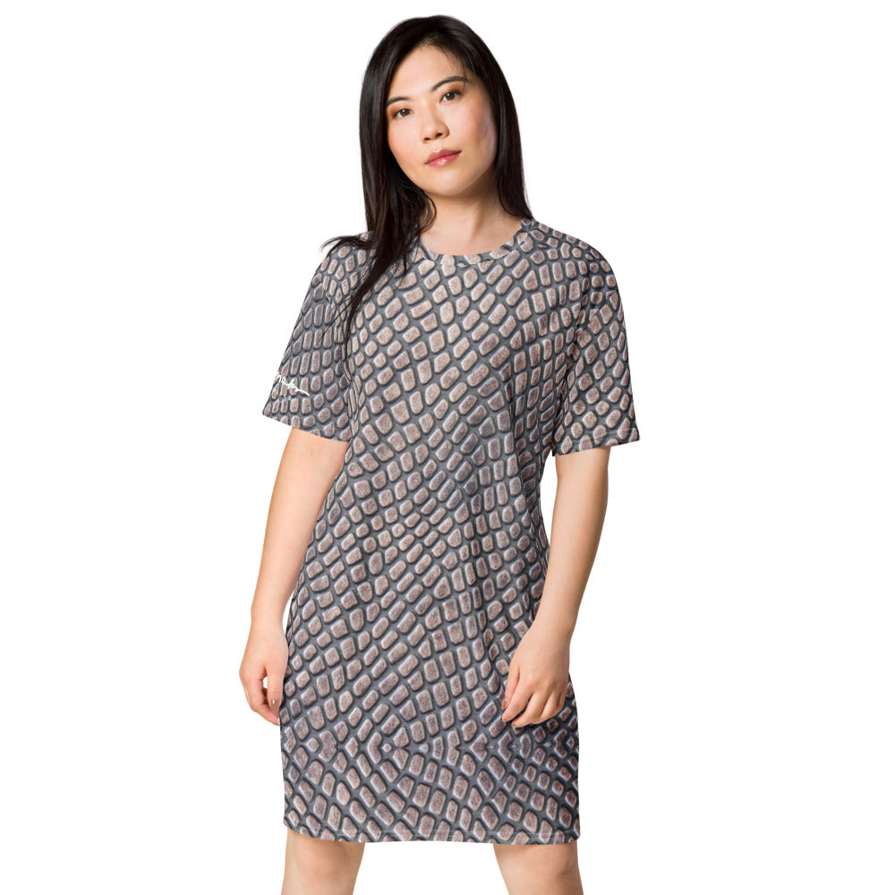 Croc Print T-shirt dress