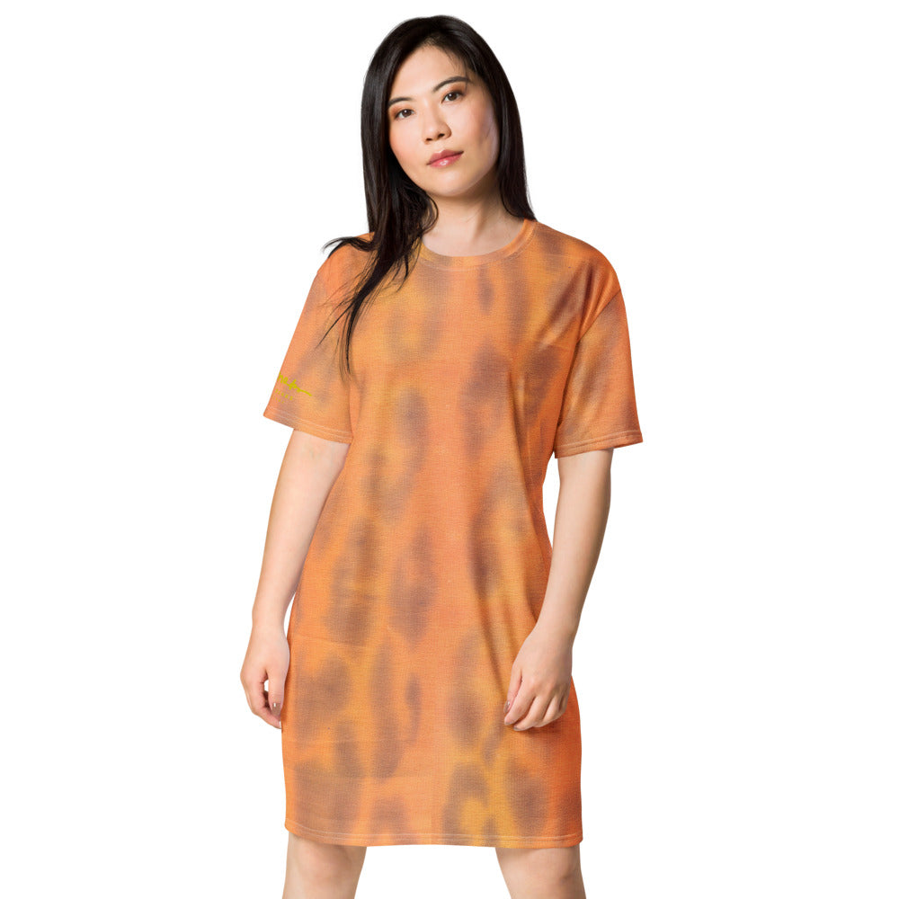 Ombré leopard T-shirt dress