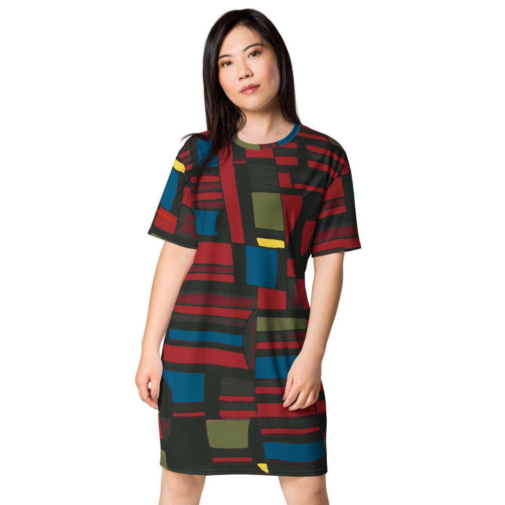 Spirited Geo T-shirt dress