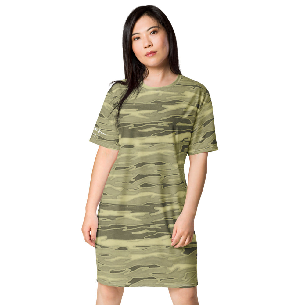 Khaki Lava Camouflage T-shirt dress