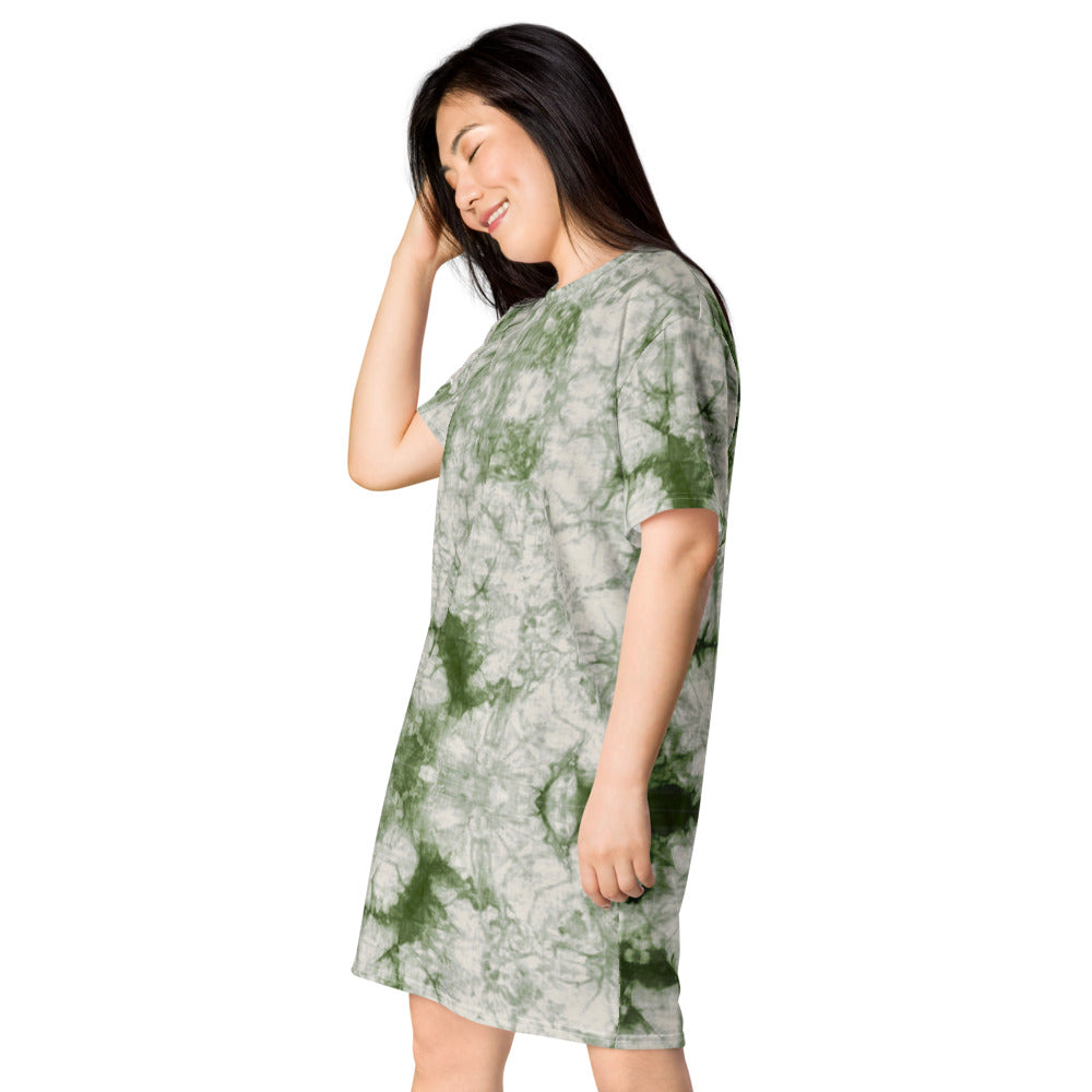 Sage Tie Dye T-shirt dress