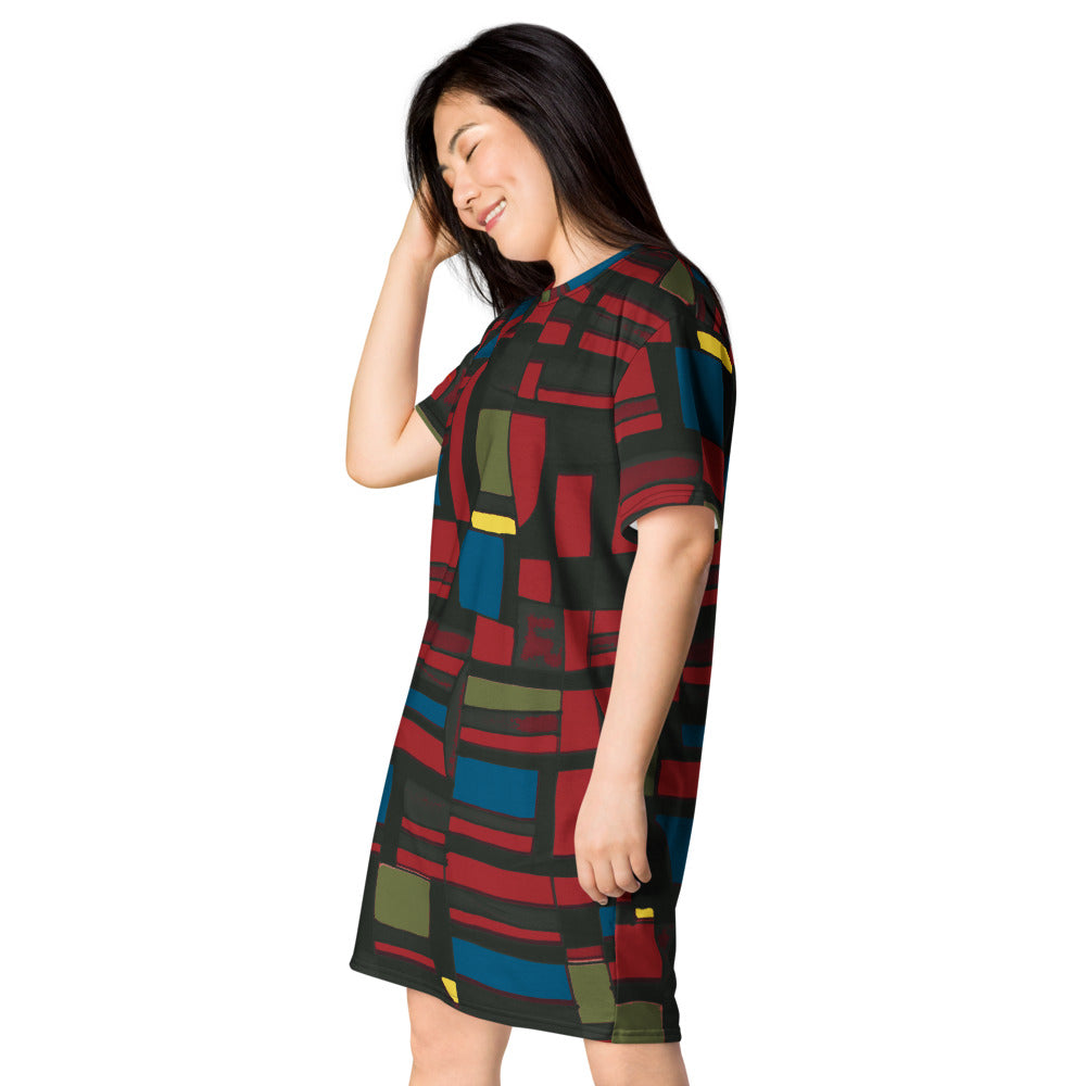 Spirited Geo T-shirt dress