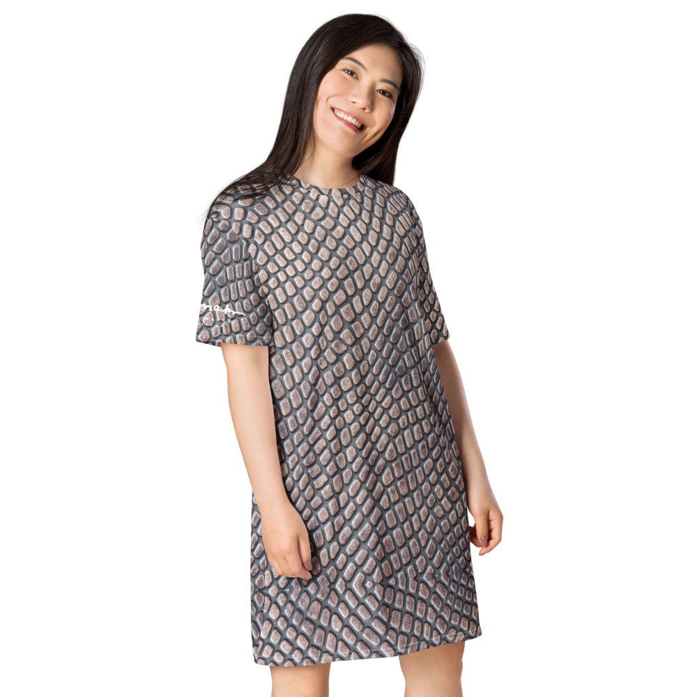 Croc Print T-shirt dress