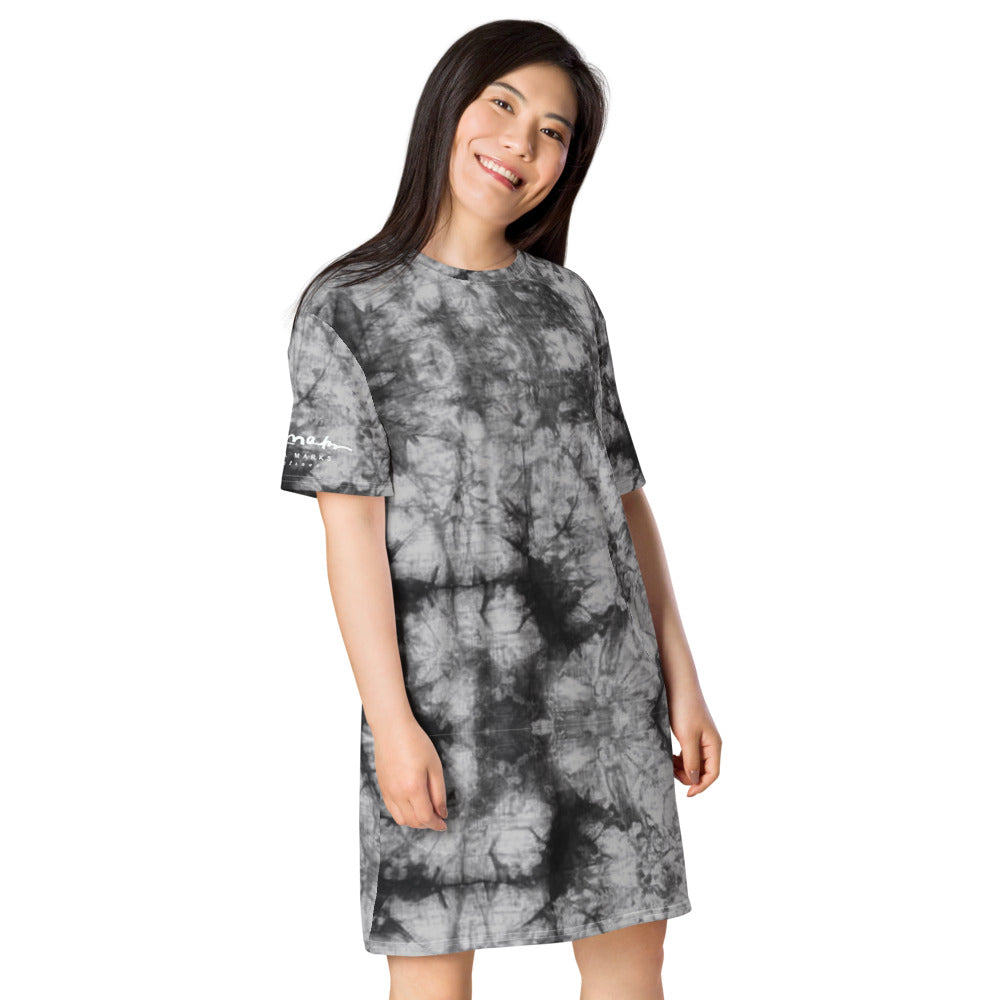 Grey Tie Dye T-shirt dress