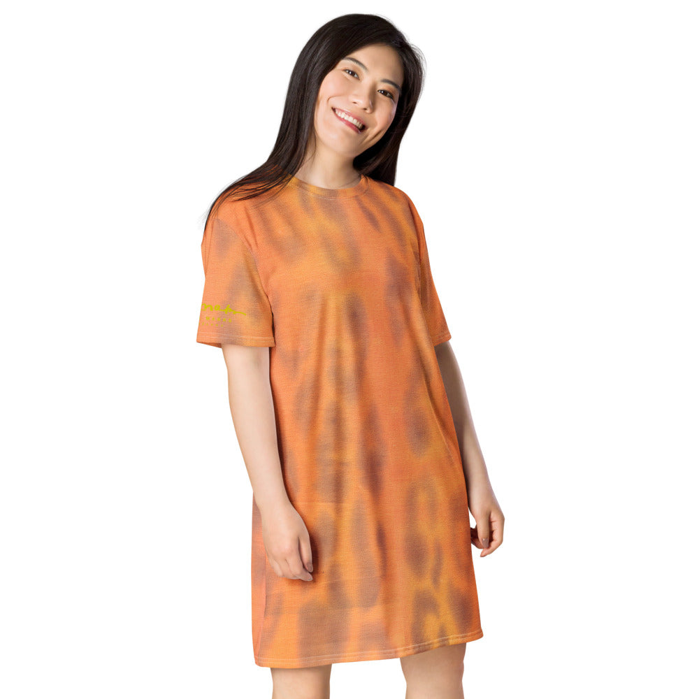 Ombré leopard T-shirt dress
