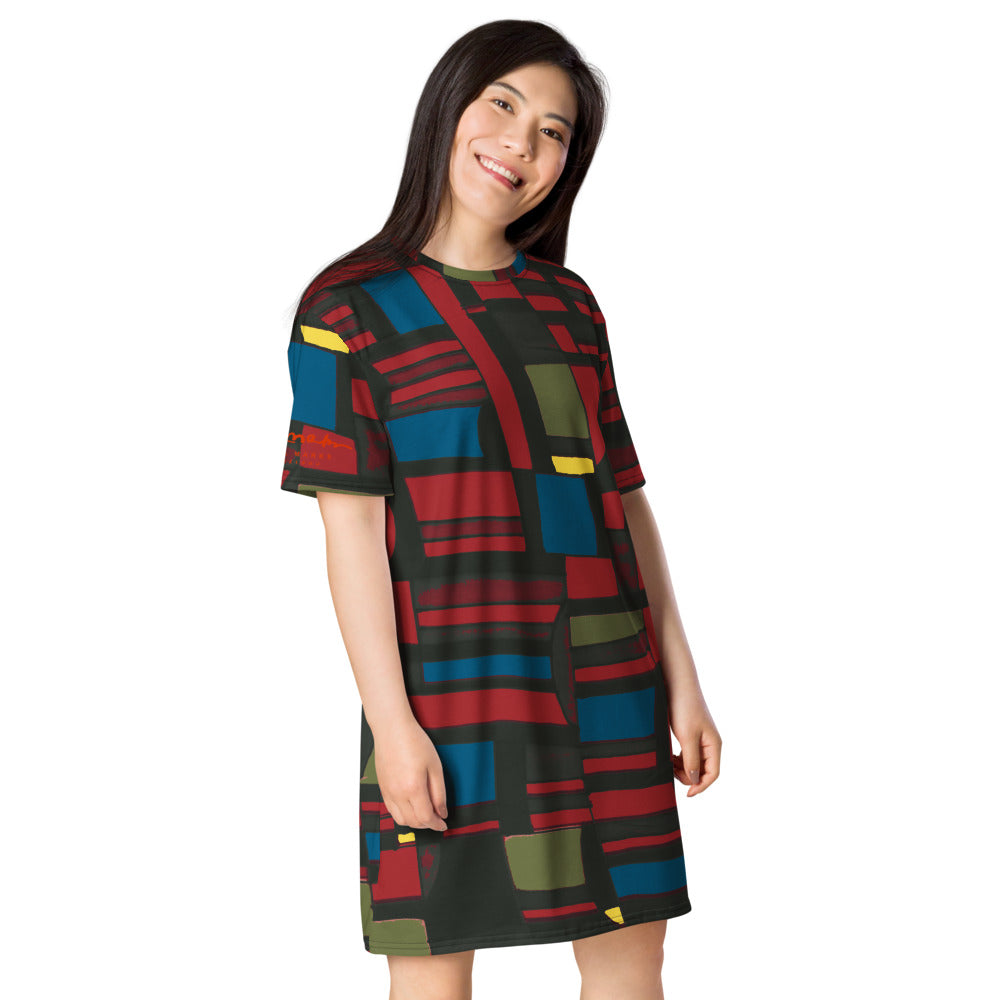 Spirited Geo T-shirt dress