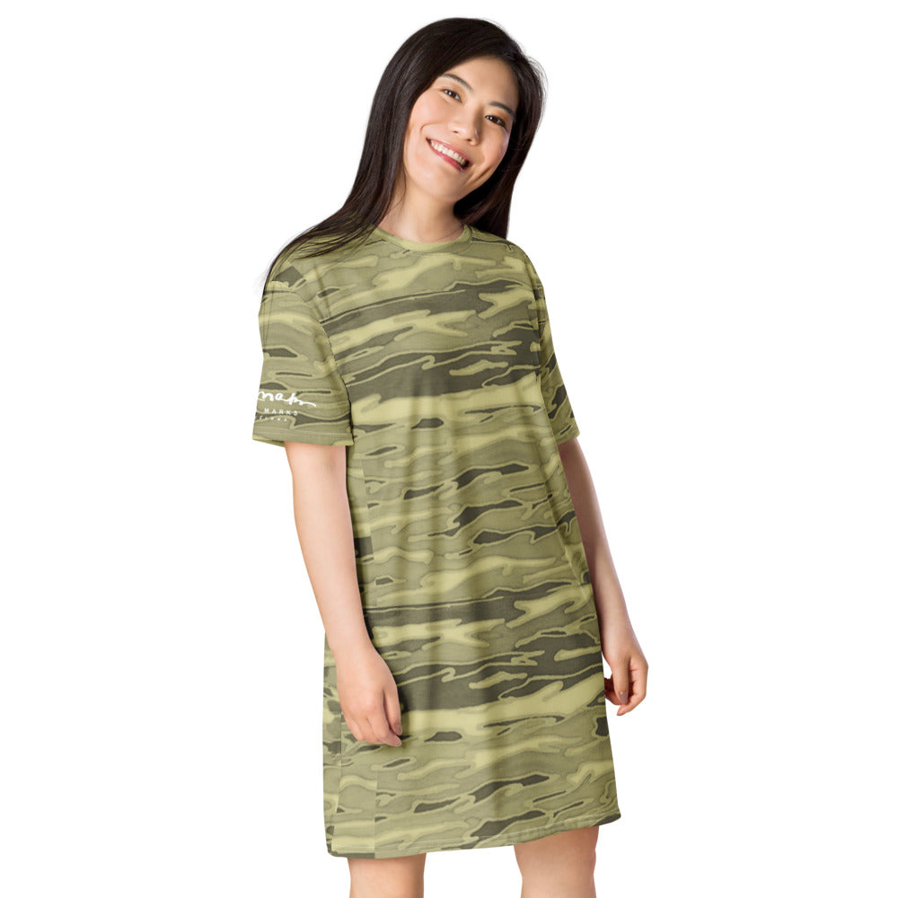 Khaki Lava Camouflage T-shirt dress
