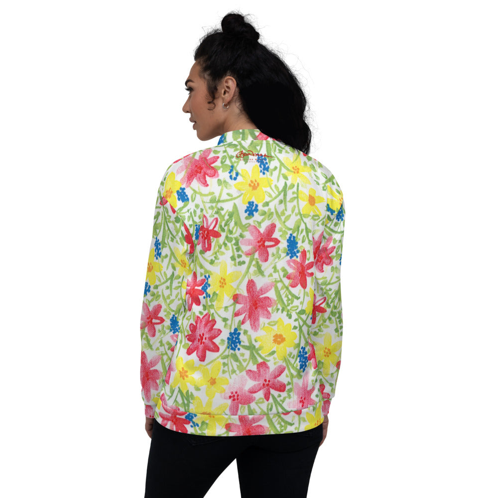 Unisex Bomber Jacket - Wildflower - Women