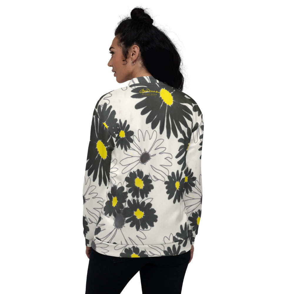 Recycled Unisex Bomber Jacket - Daisy - Women