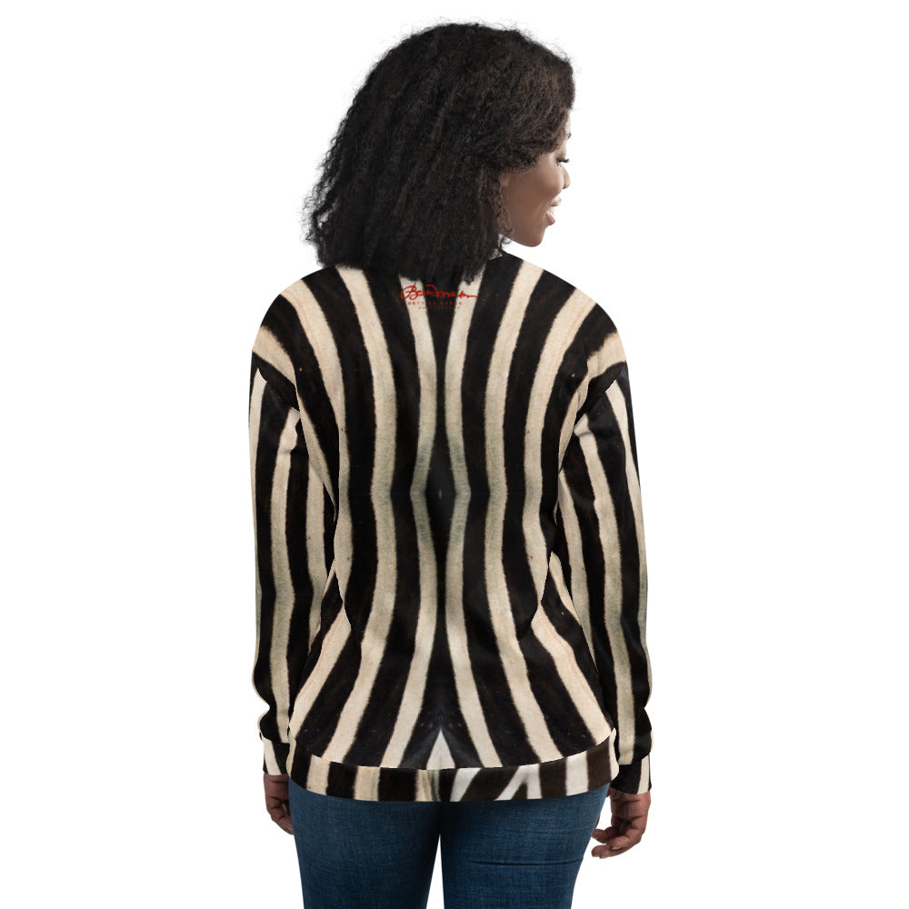Unisex Bomber Jacket - Zebra - Women