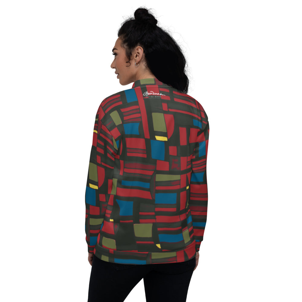 Unisex Bomber Jacket - Spirited Geo - Women