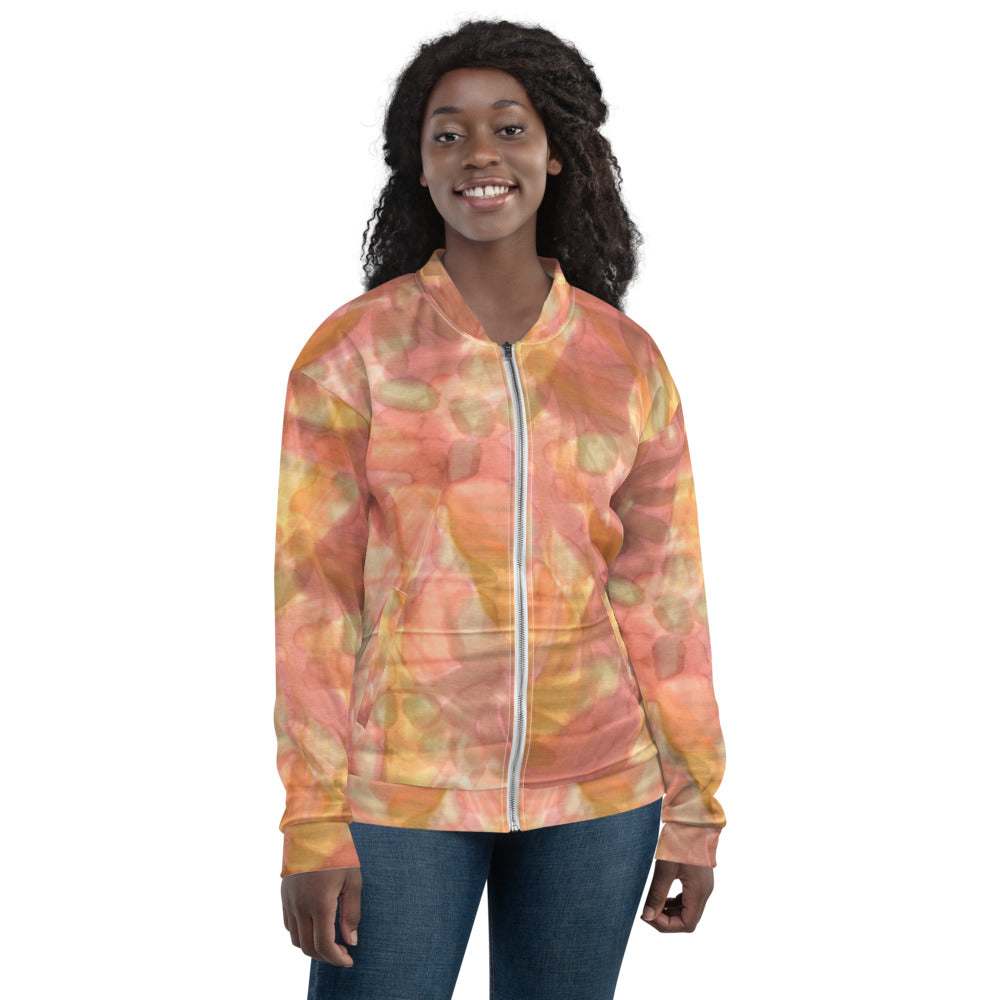 Unisex Bomber Jacket - Watercolor Smudge - Women