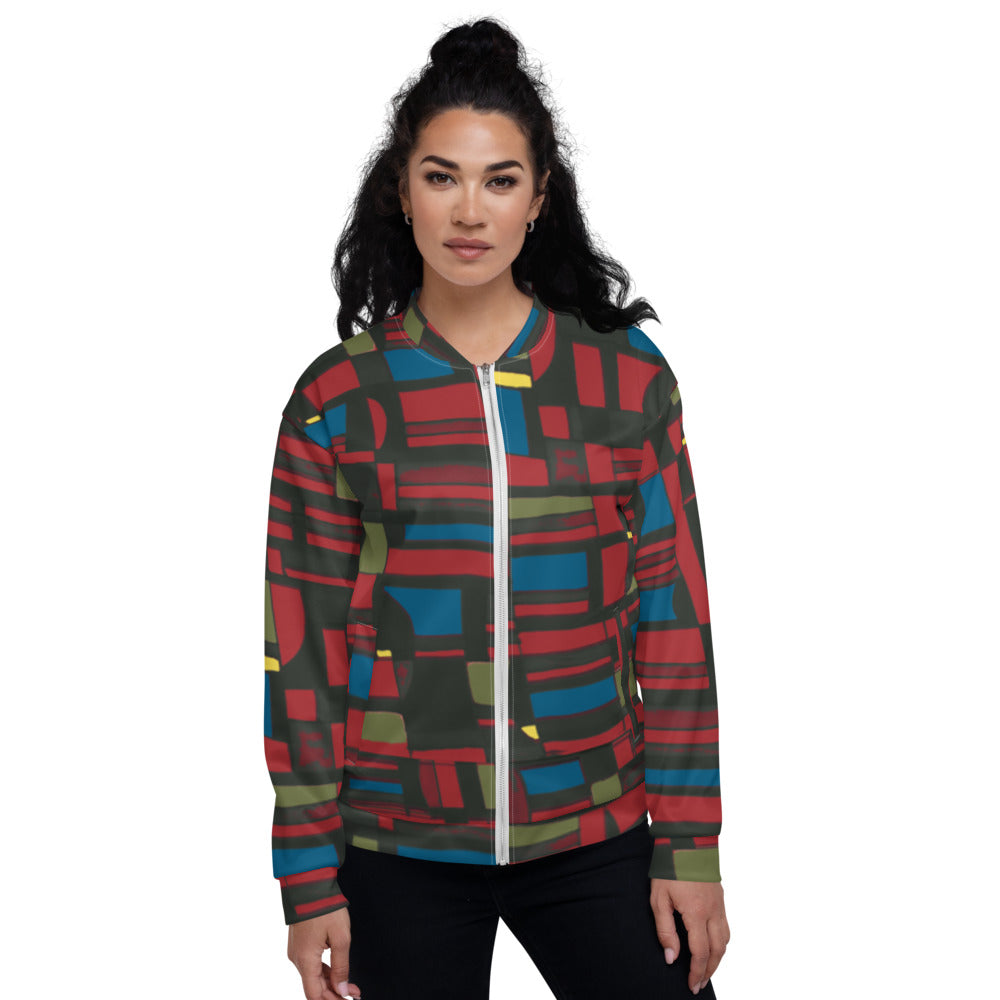 Unisex Bomber Jacket - Spirited Geo - Women