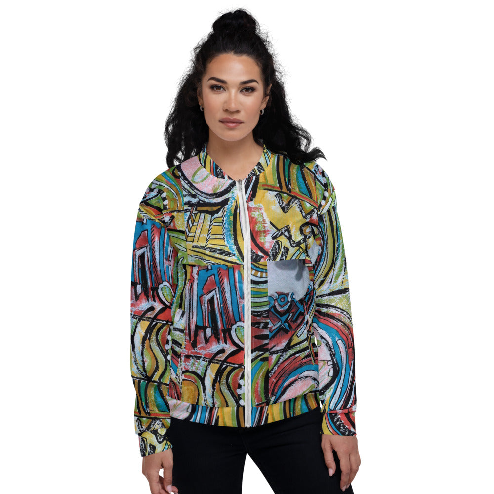 Unisex Bomber Jacket - Whirl Wind - Women