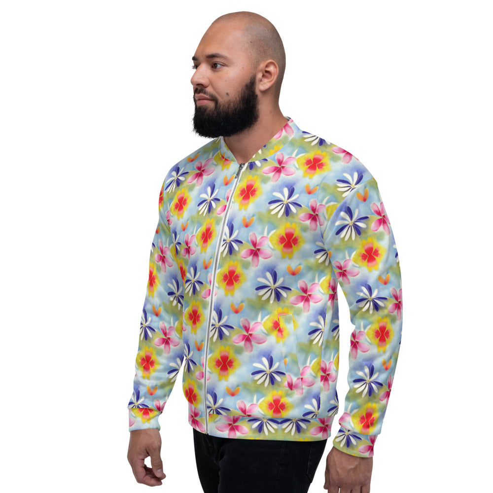 Unisex Bomber Jacket - Sunrise Floral - Men