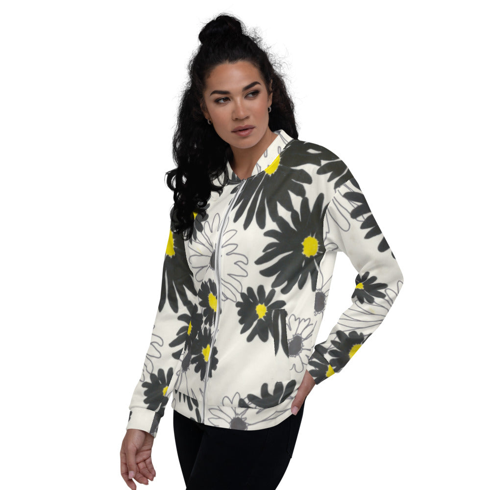 Recycled Unisex Bomber Jacket - Daisy - Women